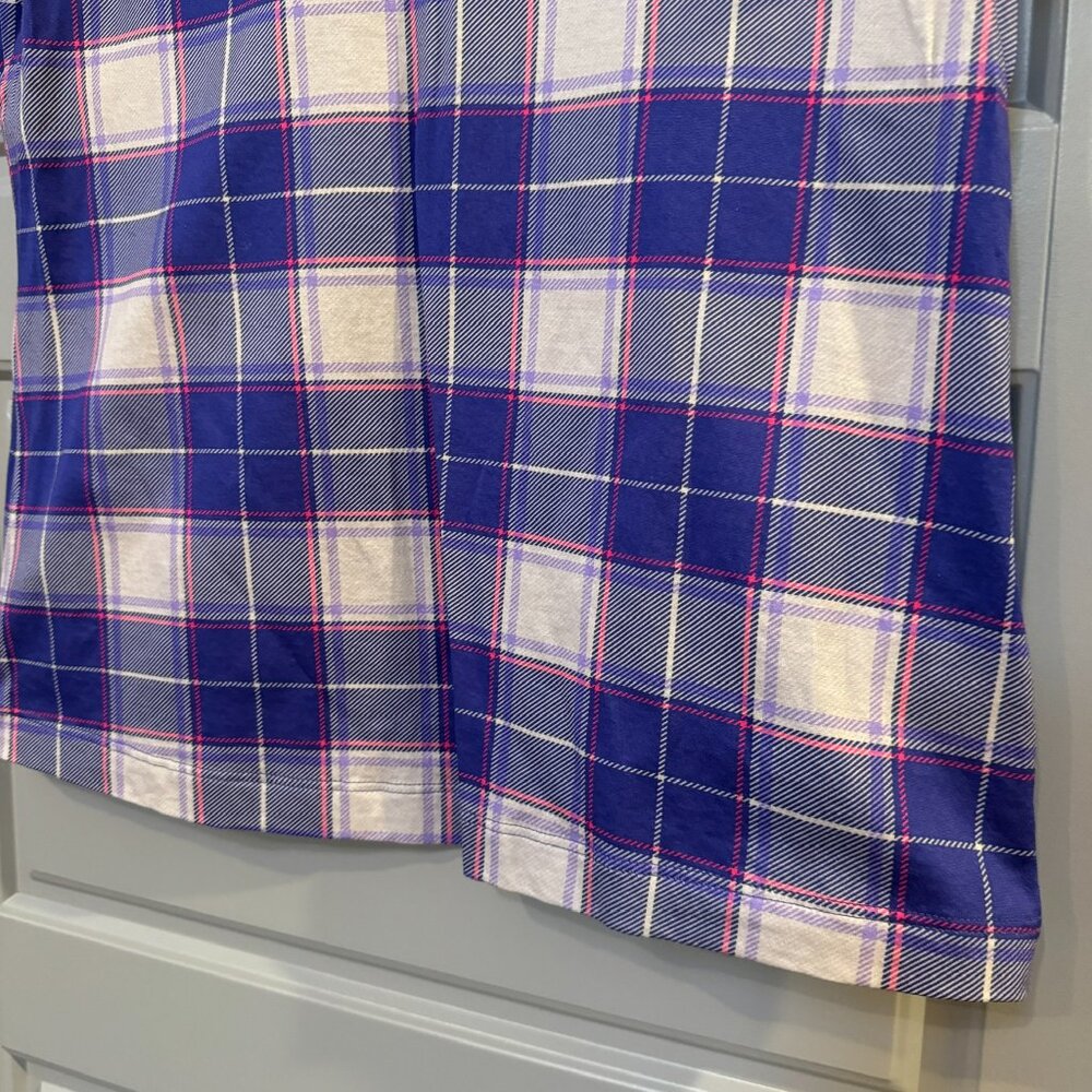 ST. ANDREWS LINKS TARTAN COLLECTION | Purple Tartan Golf Polo Size Medium - Picture 2 of 11